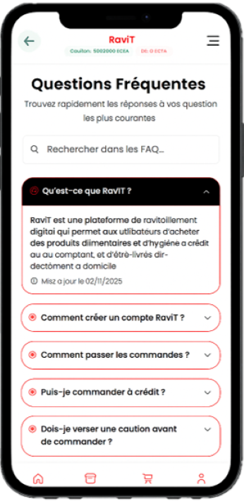 Application mobile RaviT